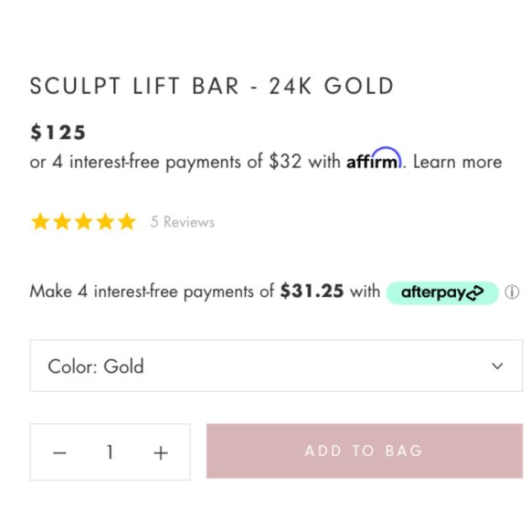 SKIN INC Supplement Bar Sculpt Lift Bar - 24K Gold - Picture 7 of 9